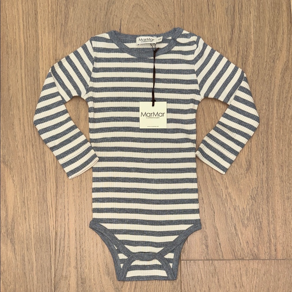 Striped Grey and Cream Kids One Piece